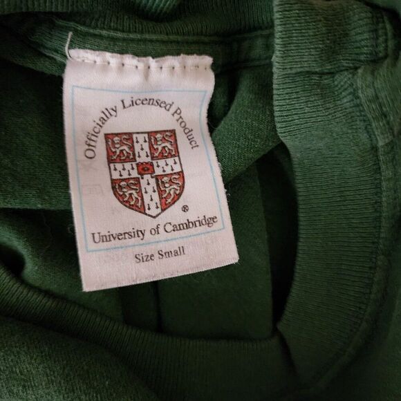 University of Cambridge Short Sleeve TShirt Mens Size S Green - Picture 5 of 6
